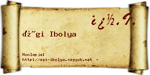 Ági Ibolya névjegykártya