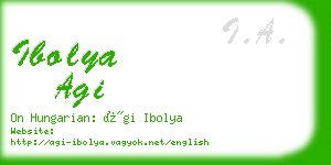 ibolya agi business card